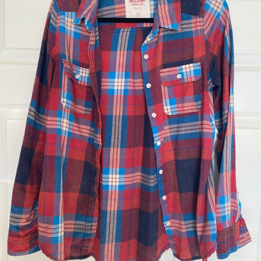 Plaid button down shirt